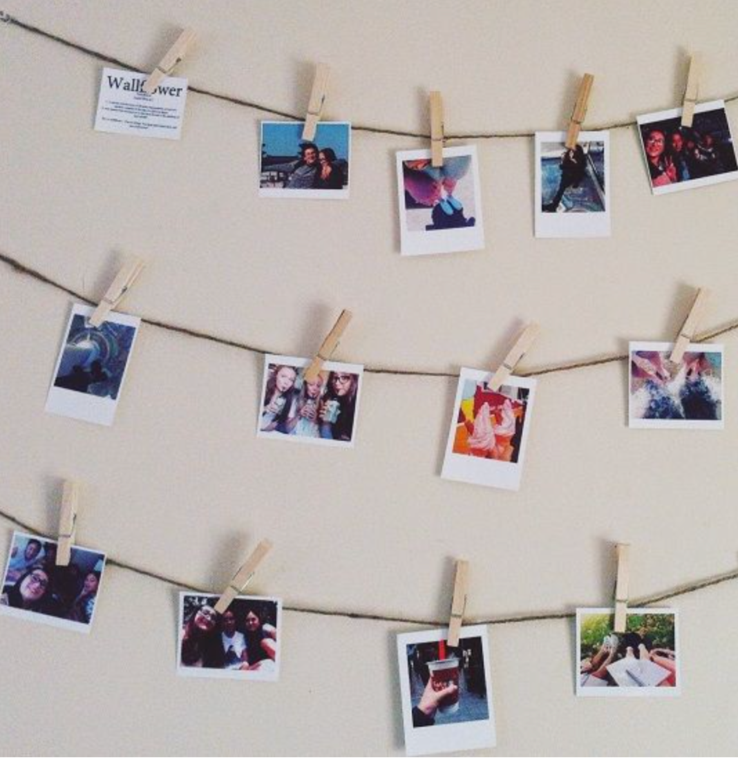 HappyBooth - Wall Decor Beautiful Polaroid With Clip and rope (Set of 12/3x4 inches)