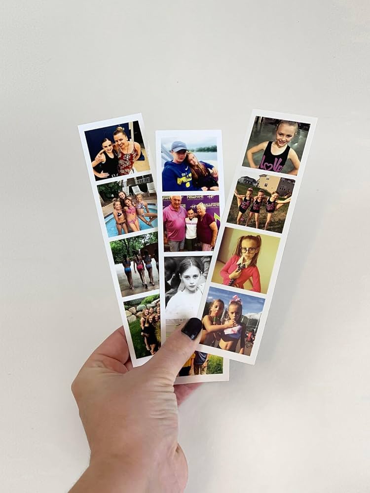 HappyBooth - 24 Customised Photo Booth Strips Prints Capture Precious Memories with Personalized Photo Prints Gift Multicolour 8 X 3 Inches (Pack of 6 Photo Strips)